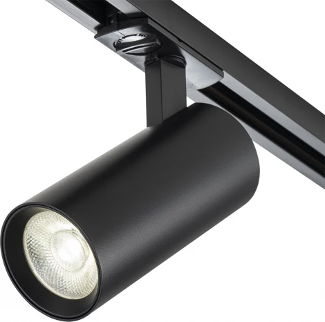 Трековый светильник однофазный Escada 20002 20002TRA/02LED SBK 15Вт, металл, черный матовый (220V, круглые)