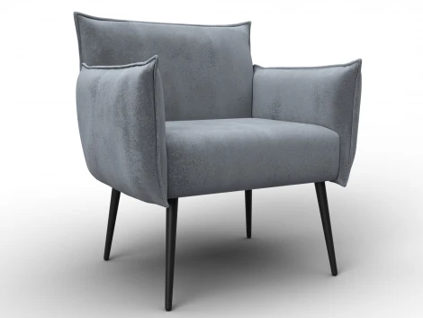 Кресло Лига-083 (Фанера/Металл/Велюр/Серый) Лига Диванов 132320