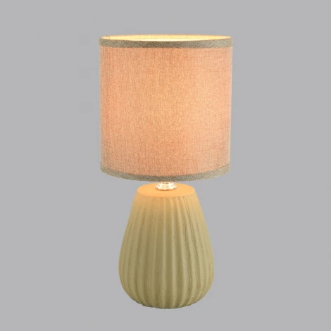 Настольная лампа Lumion Asela 8160/1T бежевый, керамика/текстиль E14 1*40W 220V (выключатель, круглые)