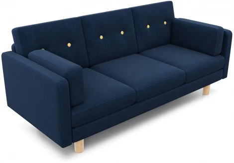Диван Arsko прямой Ингвар Б велюр синий