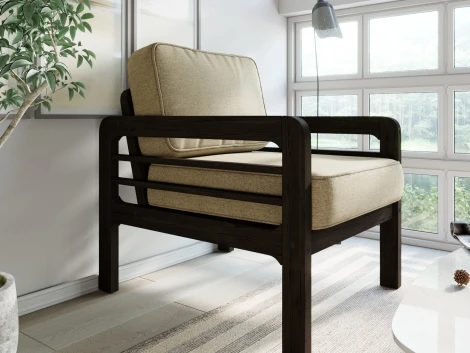 Кресло Arsko Бергер венге рогожка бежевая