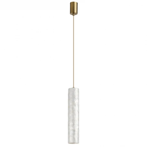 Подвесной светильник Odeon Light Seashell 7199/8L металл/морская ракушка/акрил/античная бронза/белый IP20 LED 3500K 8W 220VK