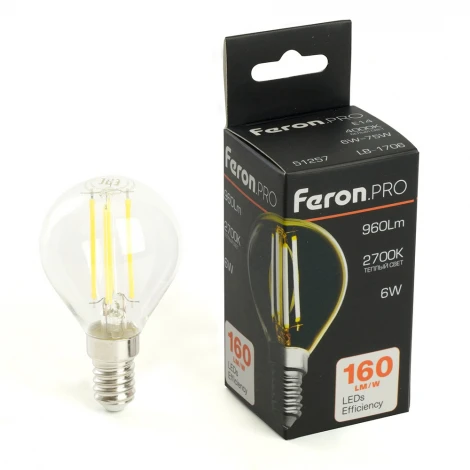 Лампа светодиодная E14 6W Feron LB-1706 51256