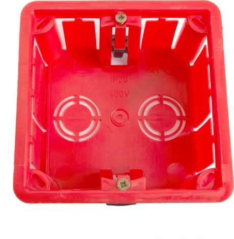 Коробка монтажная для полых стен с пластиковыми зажимами и крышкой Stekker 49007