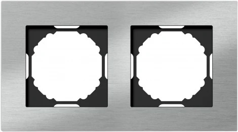Рамка 2-я, Natural серебристый алюминий Donel A07 DEN212SA
