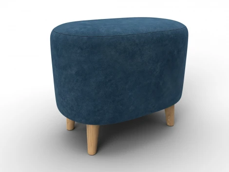 Пуф 003 (ДСП,Фанера/Дерево/Велюр/Синий) Лига Диванов 132498