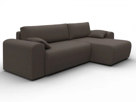 Диван угловой Лига-099 угол универсальный (ДВП,ДСП,ЛДСП,Брус,Фанера/Пластик/Рогожка/Коричневый) Лига Диванов 133693