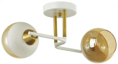 Потолочная люстра на штанге Janet 5216/2C белый, бронза E27 2*60W