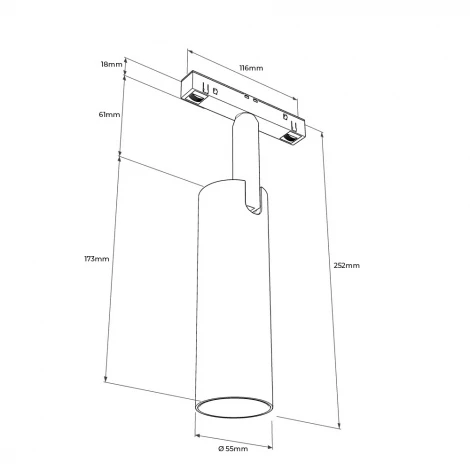 Трековый светильник магнитный 15V 48W RAUMBERG MGSPOT15Bk 4000K (LED)