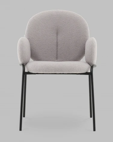 Стул с подлокотниками Моллек букле светло-серый Stool Group арт.УТ000041635