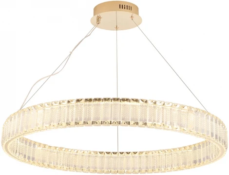 Подвесной светильник Crystal Lux MUSIKA SP70W LED GOLD (220V, на тросе, кольцо)