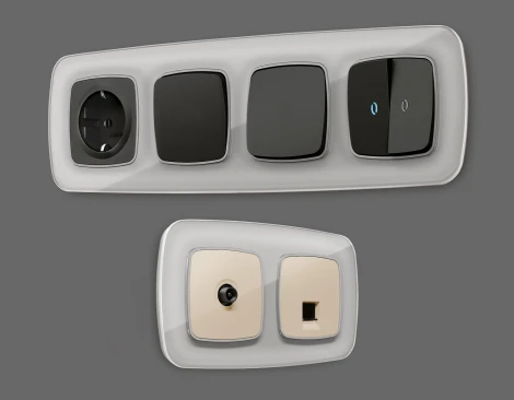 Рамка Ambrella Volt OMEGA Radian (Серебро Стекло органическое) 1-ая OF320401