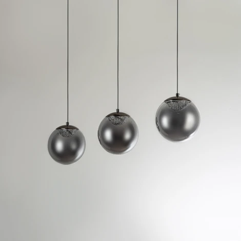 Подвесной светильник светодиодный с пультом с регулировкой цветовой температуры Modelux ML.2338.3L BK