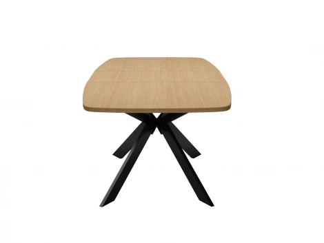 Стол DikLine B140 Дуб Каселла натуральный/опоры черные арт.00-00079998