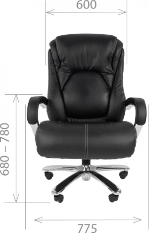 Компьютерное кресло CHAIRMAN 402 кожа (Металл,Экокожа/Черный)