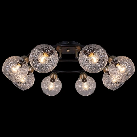 Потолочная люстра на штанге ILLUMICO IL0296-8CSQ-79 BK AB (220V)