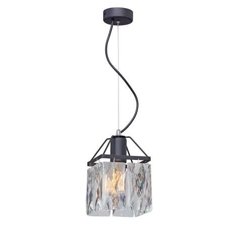 Подвесной светильник Vitaluce V5288-1/1S (220V, хрусталь, на тросе, куб)