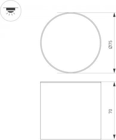 Накладной точечный светильник SP-CYLINDO-R75-7W Warm3000 (WH, 110 deg, 230V) (Arlight, IP54 Металл) 043955 (LED)