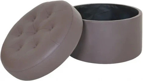 Пуф Barrel большой ОГОГО (арт.329897), (Экокожа/Коричневый)