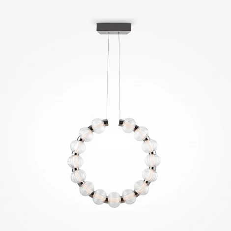 Подвесной светильник Amulet MOD555PL-L23CH4K (LED, 220V, на тросе, шарики, кольцо)
