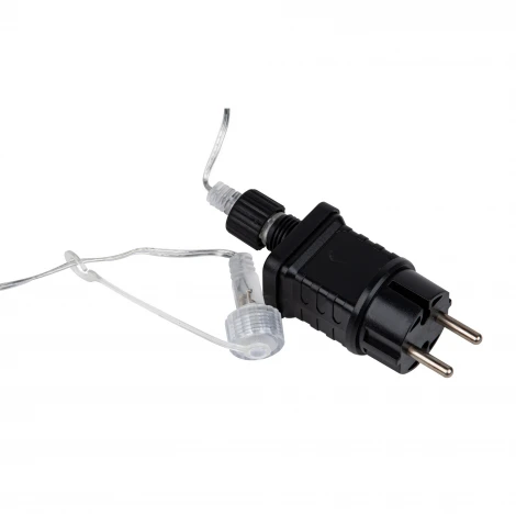 Гирлянда Бахрома светодиодная с эффектом мерцания 12м. соединяемая 195 светодиодов, голубой и белый свет Uniel ULD-B12006-195/TTK ICEBLUE-WHITE IP44