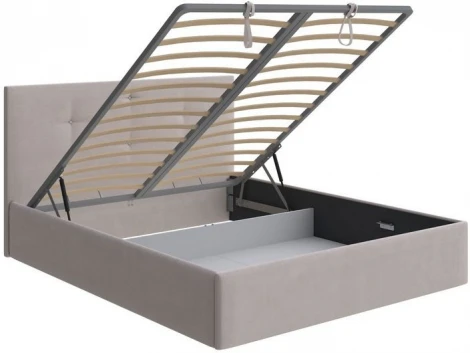 PROxSON Кровать Mono с бельевым ящиком (Ткань: Рогожка Тетра Бежевый) 140x200
