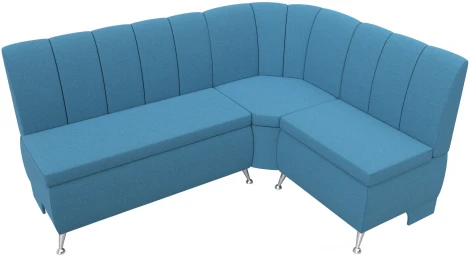 Диван кухонный угловой Кантри правый угол (Голубой/Рогожка) Лига Диванов арт.123220