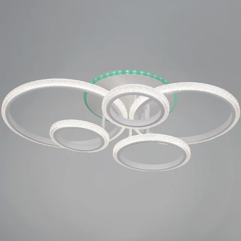 Потолочная люстра на штанге светодиодная с пультом и ночным режимом и RGB Reluce 06334-0.3-05 WH (RGB, Умный дом)