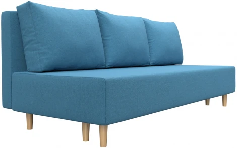 Диван прямой Лига-033 (Голубой/Рогожка) Лига Диванов арт.124713