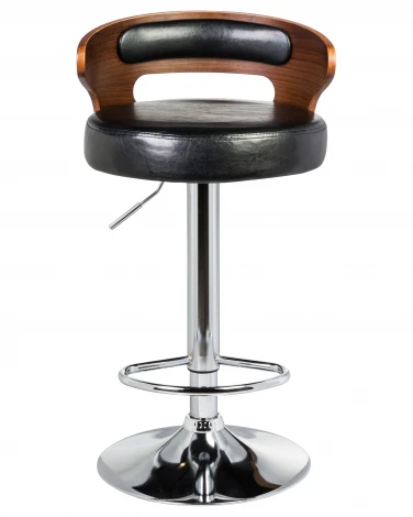 Набор 2 шт стул барный DOBRIN FRED (коричневое дерево, чёрный)