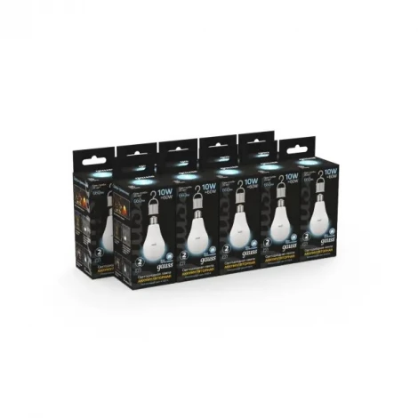 Лампочка светодиодная груша белая колба E27 10 Вт 660 lm 4100K дневное белое свечение Gauss 102402200