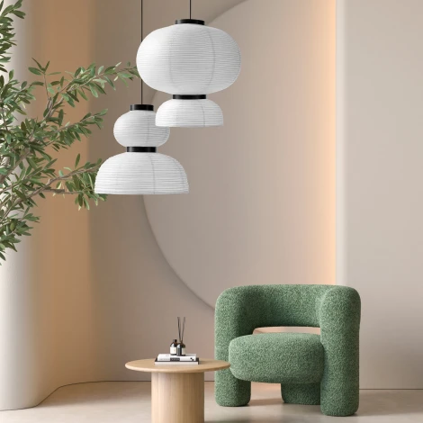 Подвесной светильник черный/белый E27 2*60W Evoluce Lykke SLE6021-523-02