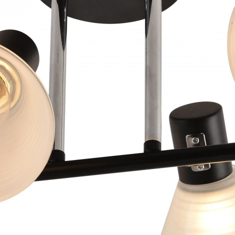 Потолочная люстра на штанге Reluce 01553-3.3-04B BK+CR (220V)