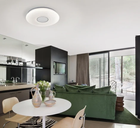 Потолочный светильник RGB круглый Citilux Light & Music MP3 CL703M61 (LED, 220V, пульт управления, управление смартфоном, голосовое управление, умный дом - Алиса, Маруся, Сири, круглые)