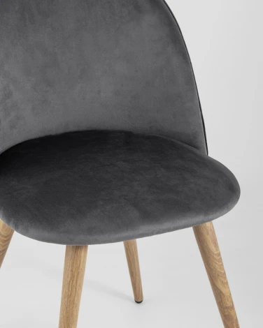 Стул Stool Group Лион велюр с ромбами серый УТ000003340