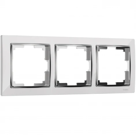 Рамка на 3 поста Snabb (белый/хром) Werkel W0031901 (a051654)