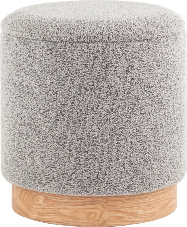 Пуф с ящиком Холли S букле серый, Stool Group