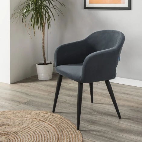 Кресло Oscar Diag grey/черный R-Home арт.410118140h_Diaggrey_черн