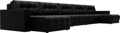 Диван П-образный с декором Лига-049 НПБ Мегалонг Лига Диванов (Экокожа) арт.128537