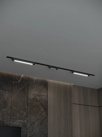 Трековая система в сборе встраиваемая однофазная 220V Hesby Lighting Skylite №10 HSBL_kompl_S010_VI2B3K