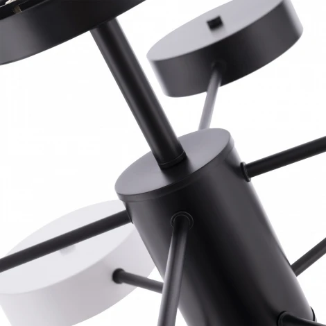 Потолочная люстра светодиодная на штанге Arte Milano Ferrara 250906/8B Bk/Wh (220V, круглые)