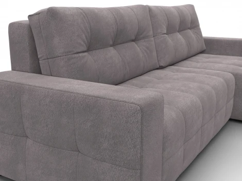 Диван угловой Лига-122 угол универсальный (ДСП,Брус,Велюр/Бежевый) Лига Диванов 137608