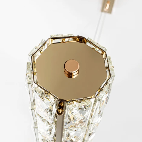 Подвесной светильник светодиодный хрустальный Modelux ML.340.1200 GD