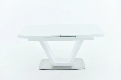 Стол Фоджа, Стекло, 140см, Белый, Аврора