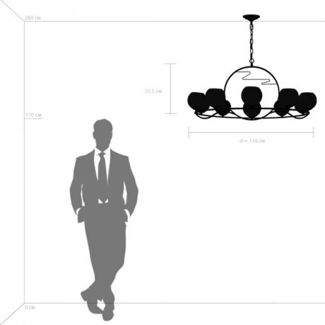 Подвесная люстра Lightstar Enna 762117 (220V, на цепи, шарики, кольцо)