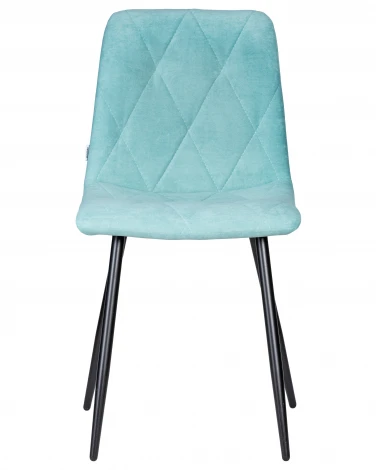 Стул обеденный DOBRIN CHILLY ROMBO (Тиффани Simple 51, основание черное) 006 ROMBO, цвет сиденья тиффани основания черный