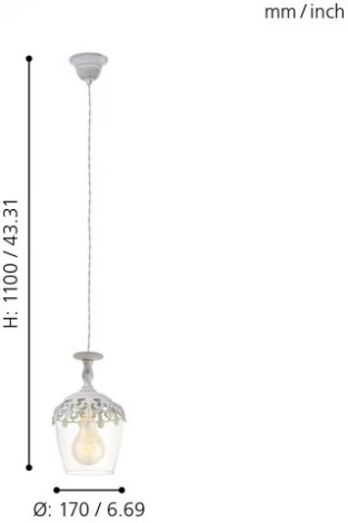 Подвесной светильник Eglo Sudbury 49221 (220V, на проводе, бокалы)