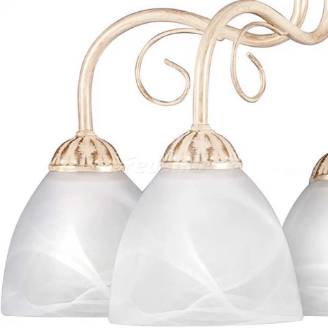 Люстра потолочная Day&Night, 5 плафонов, бежевый с золотом и белым