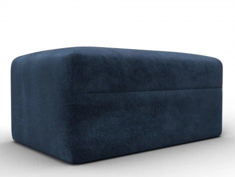 Модуль пуф Лига-060 НПБ (ЛДСП,Брус,Фанера,Велюр/Синий) Лига Диванов 129571