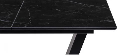 Стол на тумбе Woodville Иматра 140х80х76 черный мрамор / черный кварц 532383